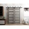 Sartodoors Sliding Closet Barn Bypass Doors 84 x 80in, Nebraska Grey W/ Frosted Glass, Sturdy 8ft Rails QUADRO4445BBB-NEB-84 - alternate 9